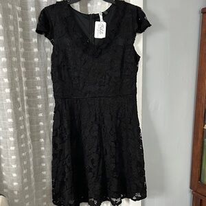 Elle Black Lace Mini Dress